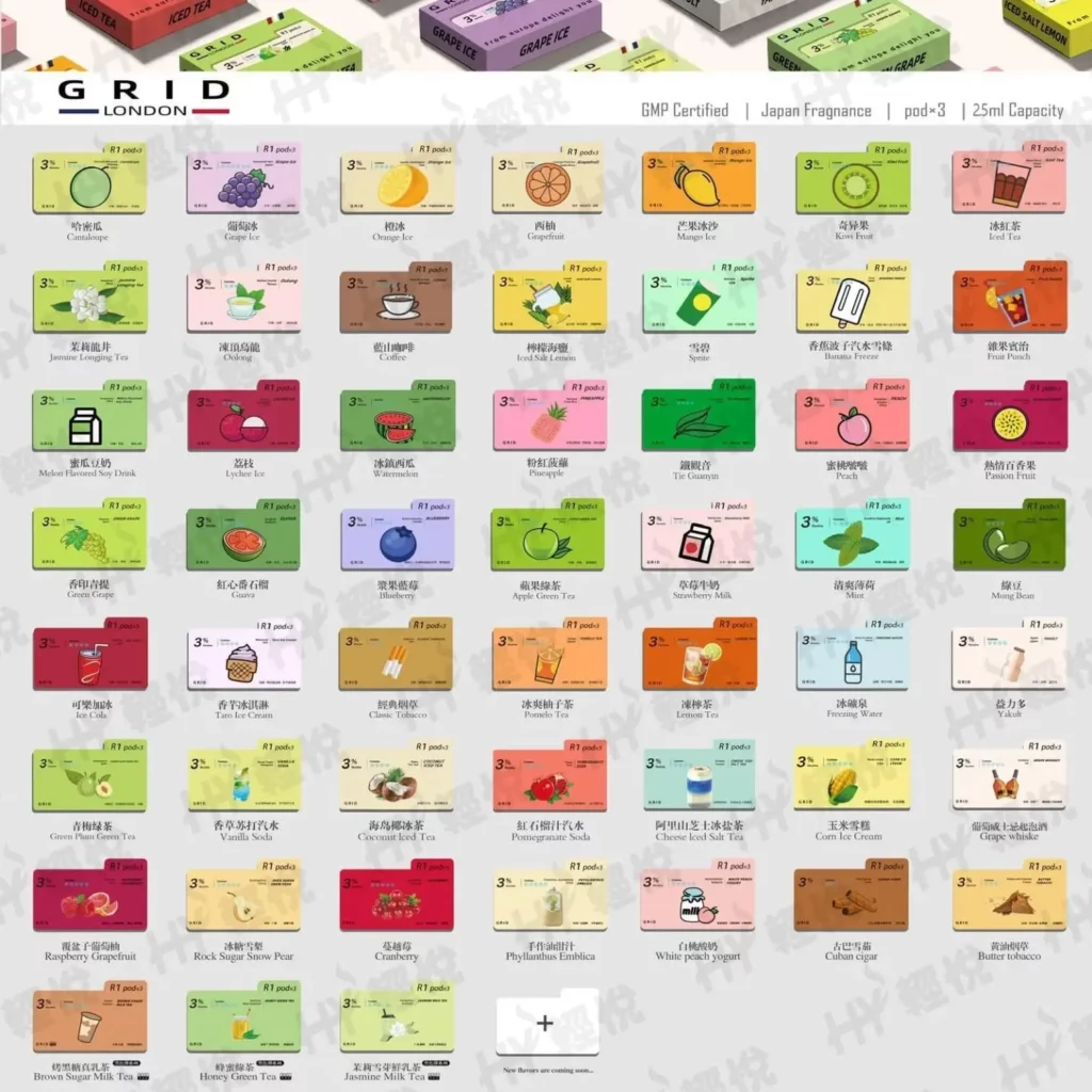 GRID品牌之GRID 1代煙彈【MEGA同廠】,兼容RELX 1代電子煙機的封面圖片