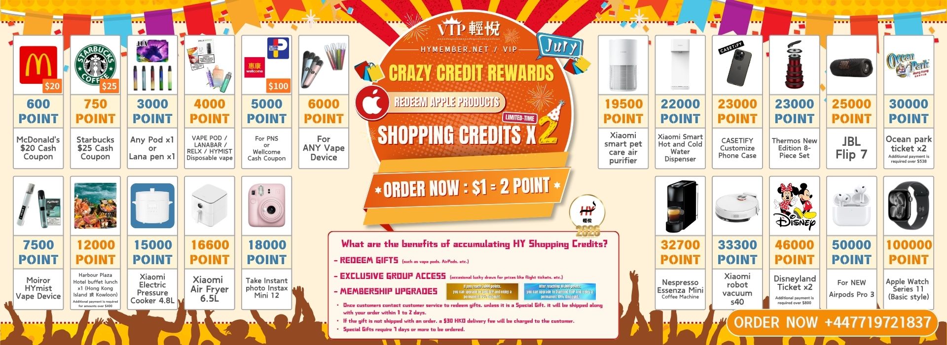 July Shopping Credits Extravaganza - Double Points Event